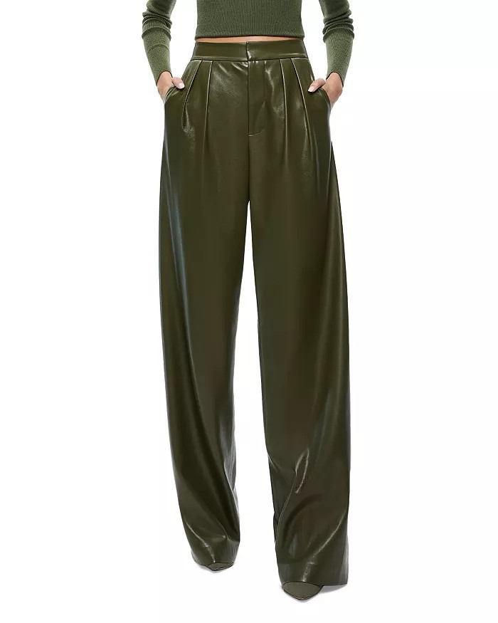 Pompey Pleated Faux Leather Pants | Bloomingdale's (US)