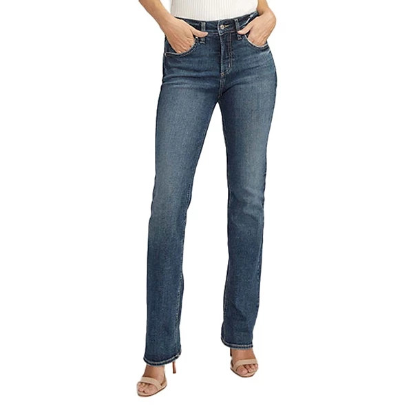 Women's Silver Jeans Co. Avery Slim Curvy Straight Jeans Indigo 26 35 | Scheels