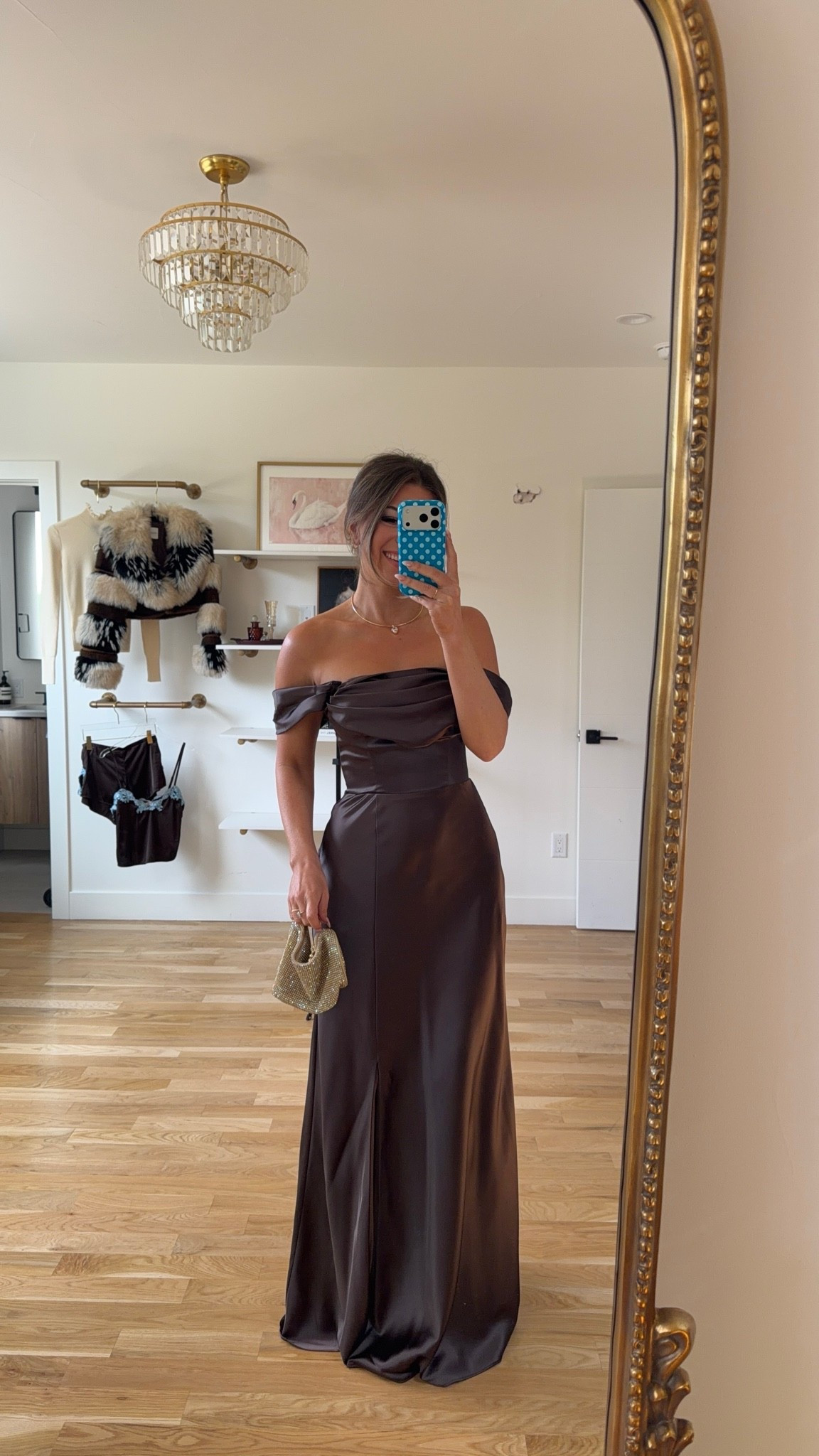 chocolate-brown satin gown with an off-the-shoulder neckline and a fitted, floor-length skirt fall wedding guest dress for every girl 💍

I’m 5’4” & wearing my usual smalls/2

electric picks: emerson20

fall wedding guest dresses, wedding guest dresses, cocktail dresses, semi-formal dresses, black tie wedding guest dresses, destination wedding guest dresses, garden party dresses, wedding guest outfit ideas, fall dresses, autumn dress

#LTKootd #LTKSeasonal #LTKgrwm