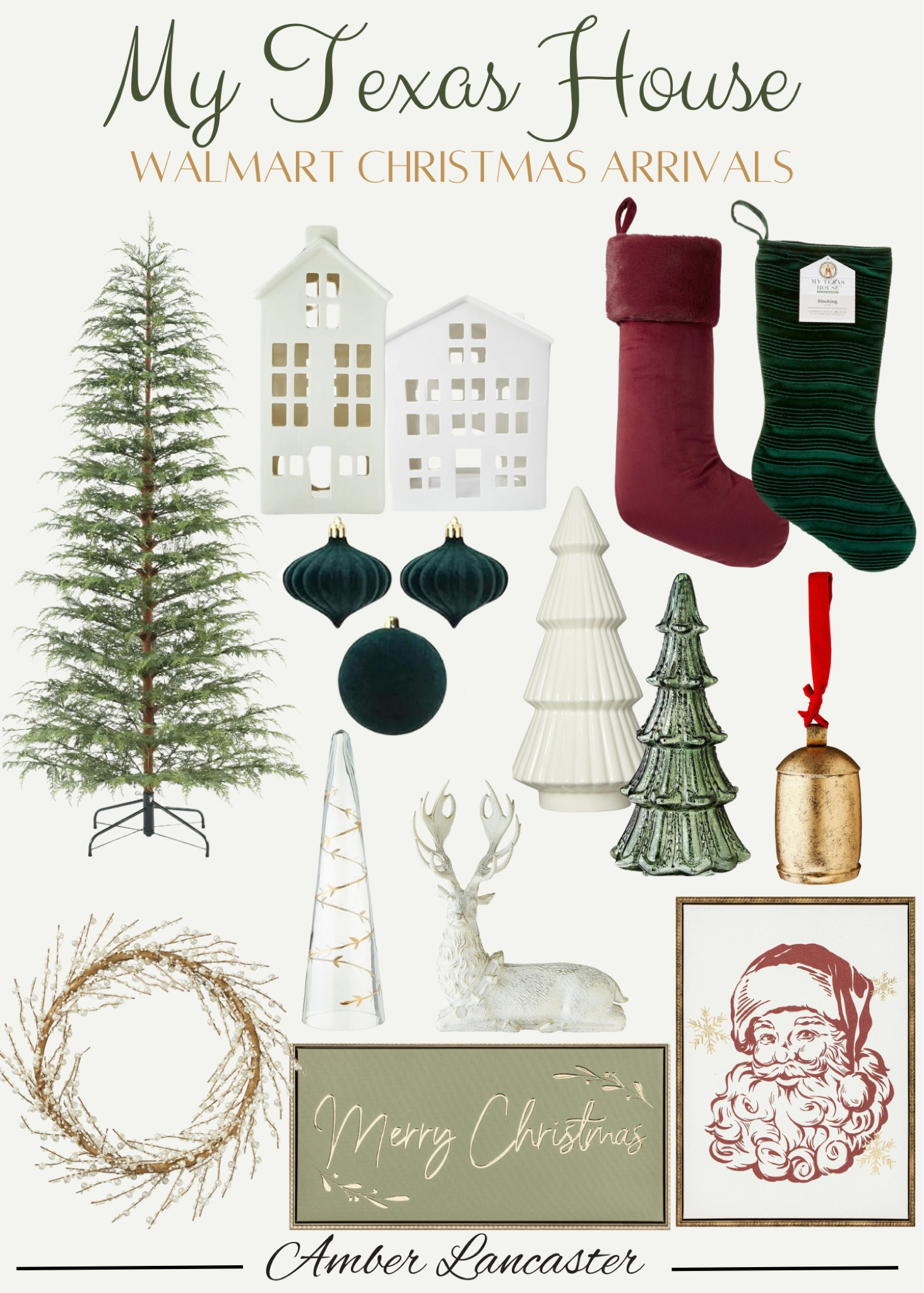 My Texas House at Walmart Christmas Collection! 🎄✨🎅🏻 | 
walmart, walmart christmas finds, my texas house, my texas house christmas, walmart christmas tree, walmart christmas decorations, christmas tree, christmas 2024, holiday, stockings, ornament. 

#LTKHome #LTKSeasonal