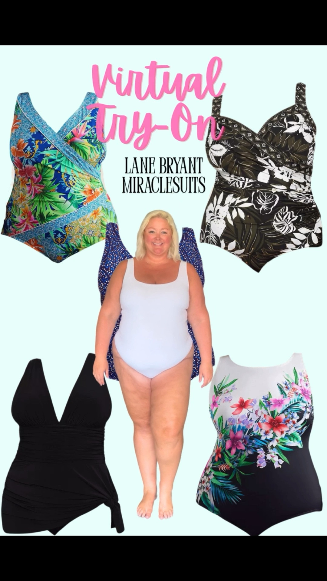 *Virtual Try On - Lane Bryant Miracle Suits* Shopping online is the new norm, especially with plus size clothing. I try to envision how each piece would look on me, if I like the colors/patterns, so this was inspired by my thought process while shopping online! I loved all these different “miracle suits” from Lane Bryant. Which one is your favorite?

#LTKSwim #LTKPlusSize