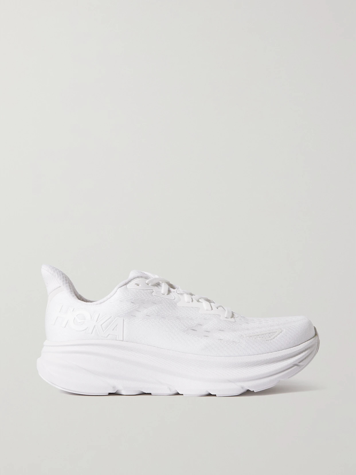 Hoka One One - Clifton 9 Mesh Sneakers - White | NET-A-PORTER (US)