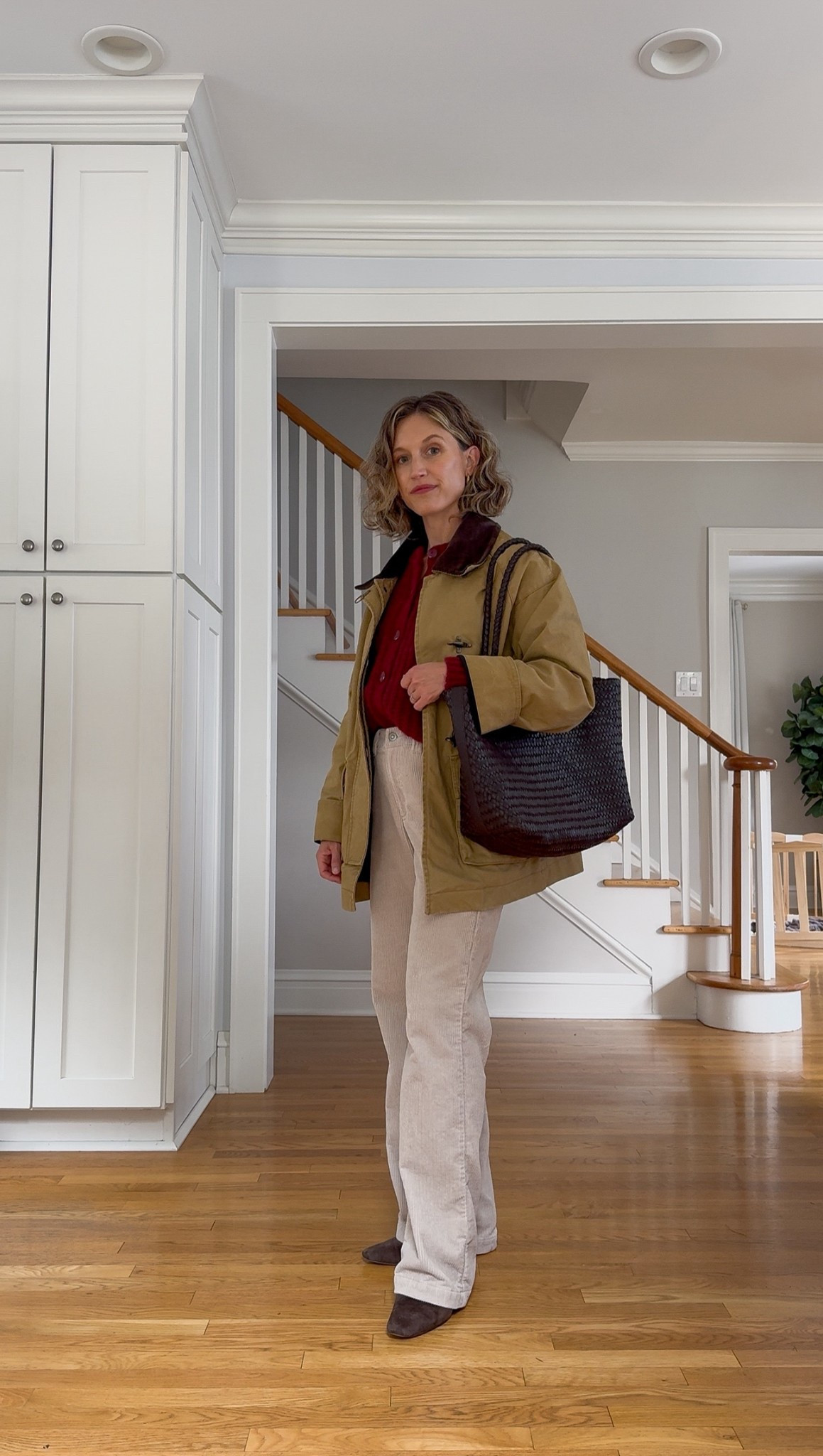 Fall Capsule Day Five

Sèzane Cardigan, XXS, I sized down. Alex Mill corduroy pants, 2, I took my larger size for a more comfy fit. Madewell boots. Mango coat, S, TTS for an oversized fit. Madewell bag. Croissant hoops from Sela Designs, ASHLEYROHR10 for 10% off  

#LTKSeasonal #LTKPetite #LTKOver40