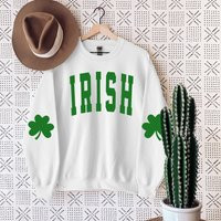 st. Patricks Day Sweatshirt - Irish Sweatshirt- Women's Saint Paddy's Shirt Outfit Lucky Sweater Shamrock | Etsy (US)