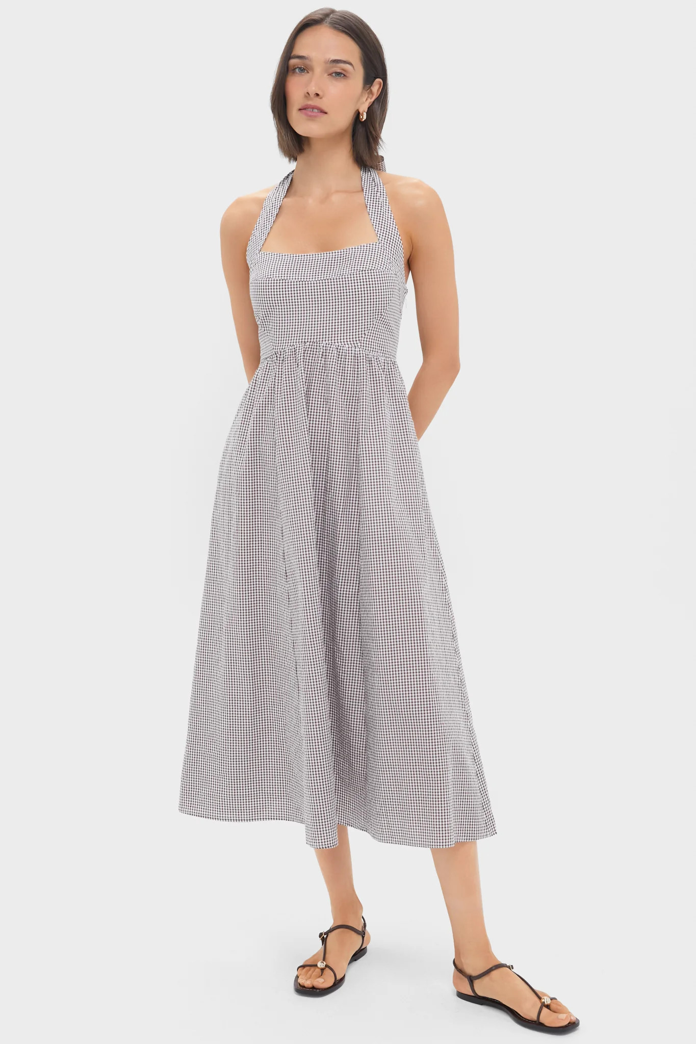 Chocolate Gingham Fleur Dress | Tuckernuck (US)