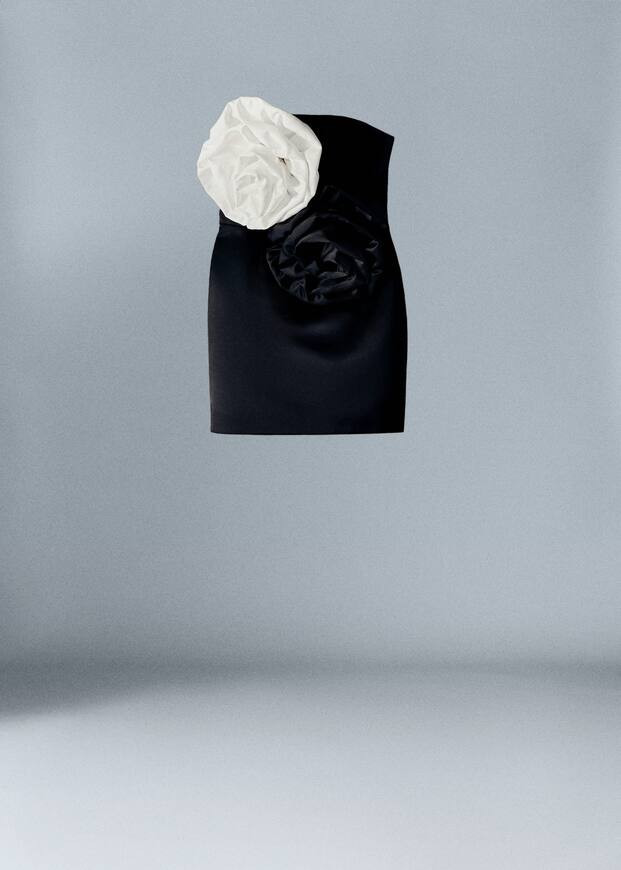 Two-tone flowers maxi dress -  Women | Mango USA | MANGO (US)