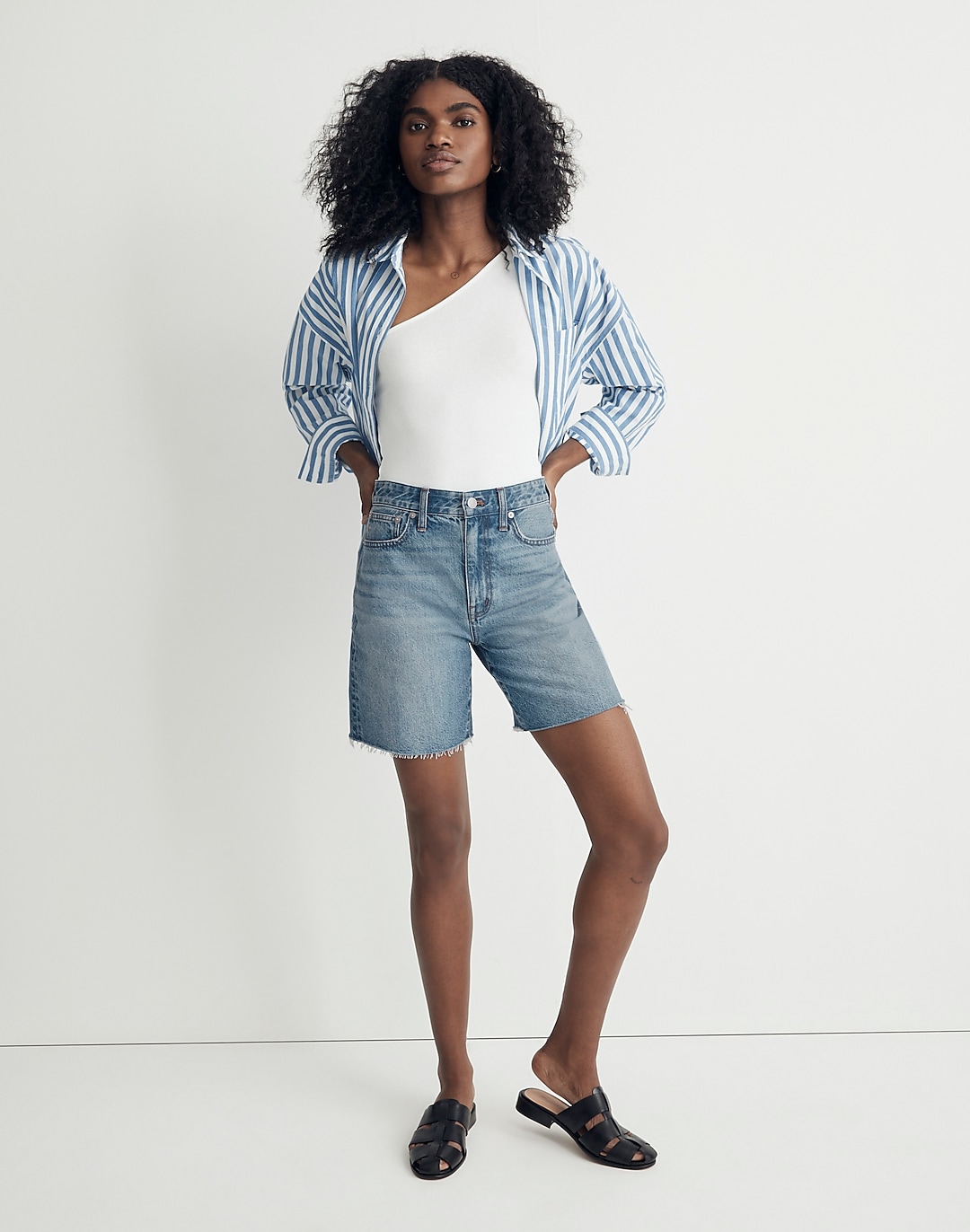 Baggy Jean Shorts in Crestford Wash | Madewell