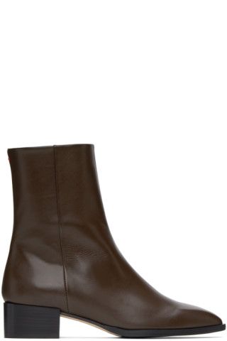 Brown Lee Boots | SSENSE