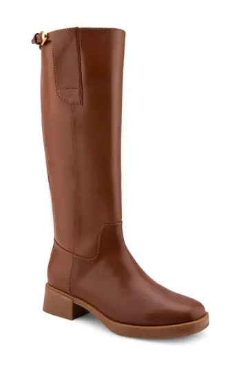 Aerosoles Della Tall Boot in Tan Smooth Faux Leather at Nordstrom Rack, Size 8 | Nordstrom Rack