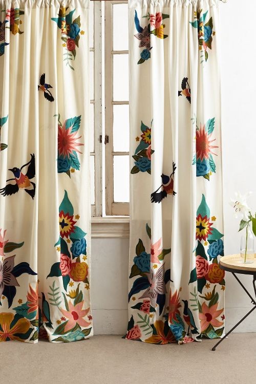 Soaring Starlings Curtain | Anthropologie (US)