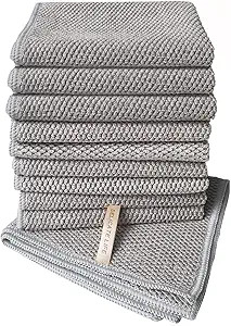 AKAROCKS 10 Pack Kitchen Towel Dish Washing Rags Heavy Dirty Household Cleaning Cloth Microfiber | Amazon (US)