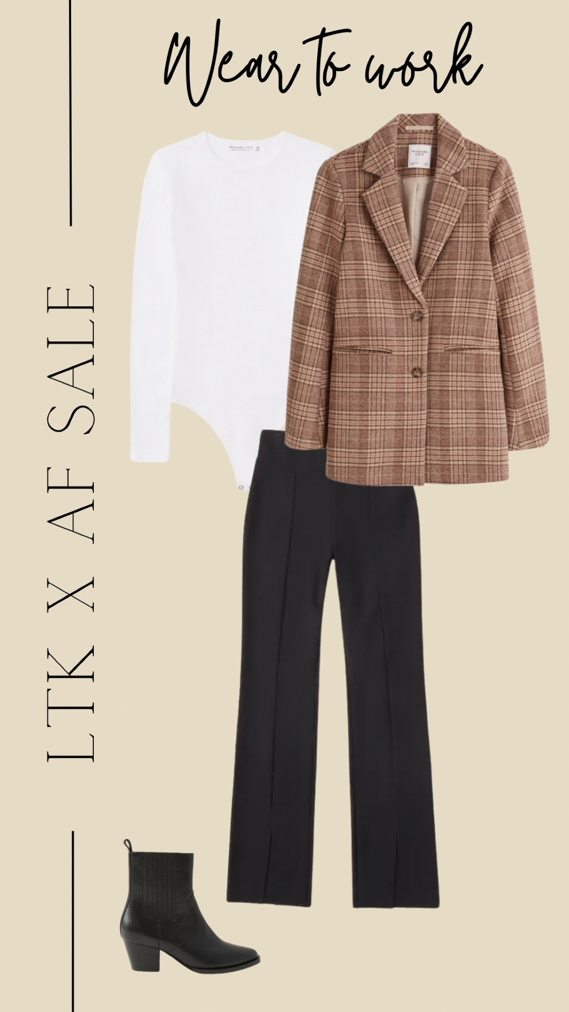 Abercrombie has amazing pieces that are super trendy for work so you don’t have to worry about dressing like a grandma to be professional. Here’s a great outfit option! The bodysuit, pants, and boots are so versatile they can be transitioned into everyday wear as well! 

#LTKsalealert #LTKxAF #LTKworkwear