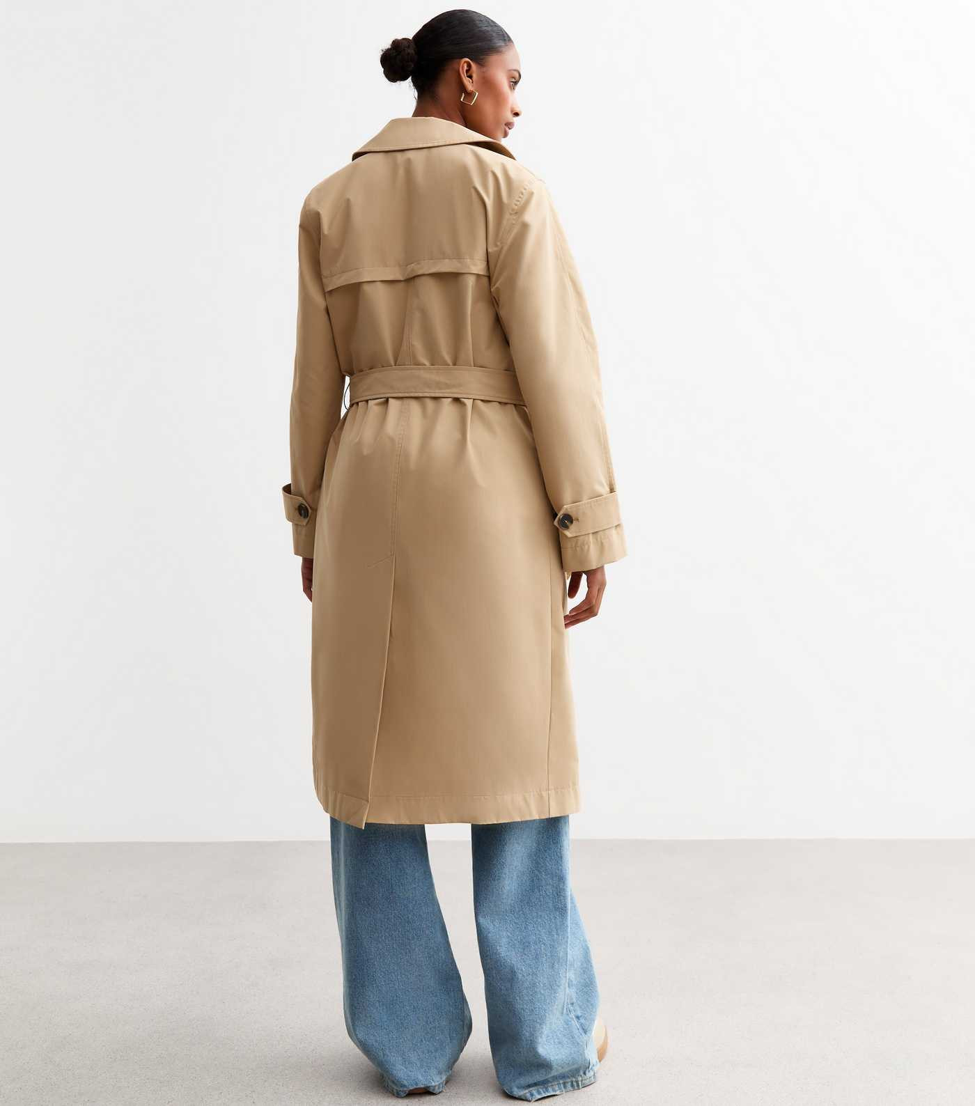 Stone Double Breasted Trench Coat  | New Look | New Look (UK)