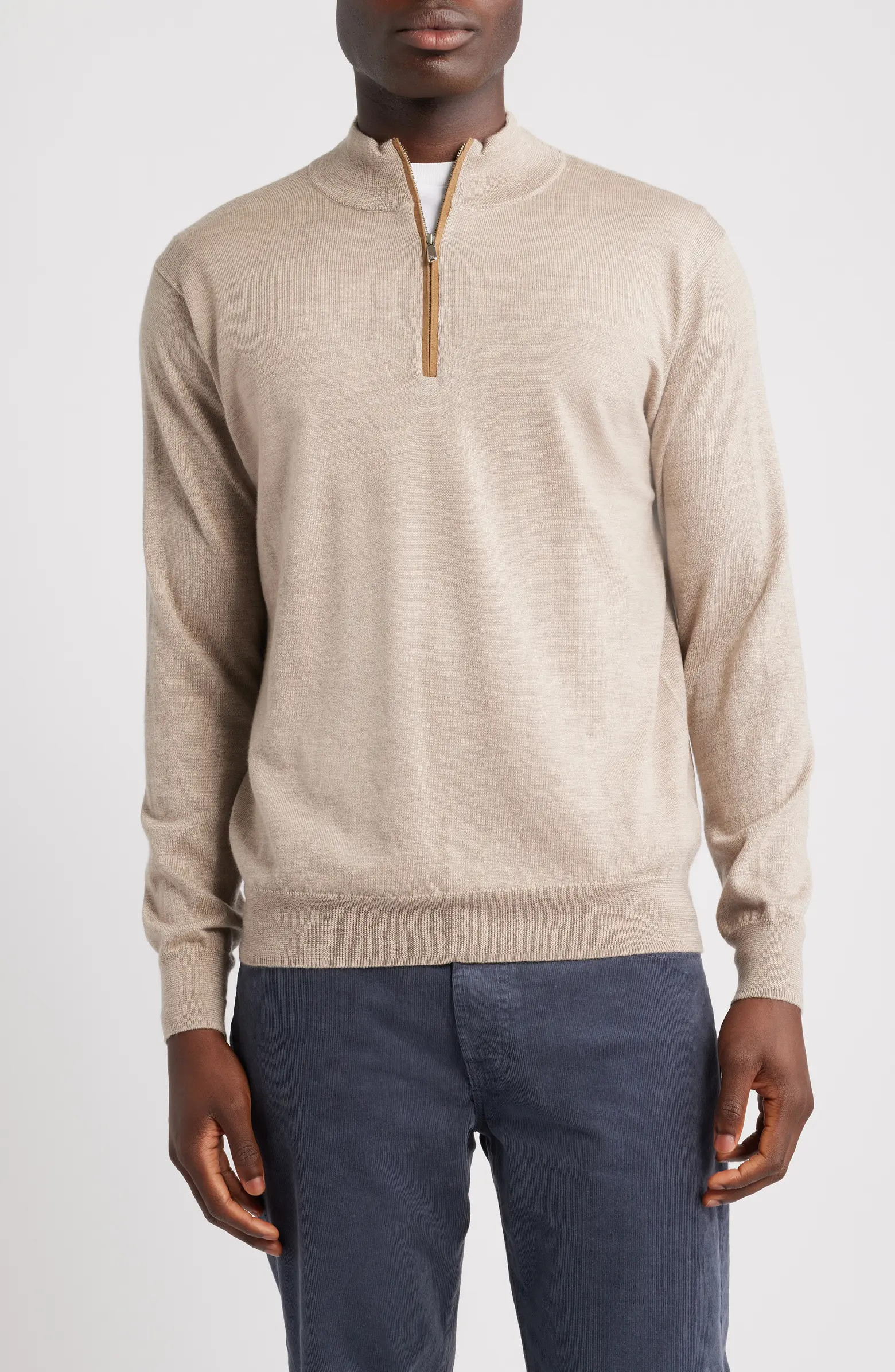 Autumn Crest Merino Wool Blend Quarter Zip Sweater | Nordstrom