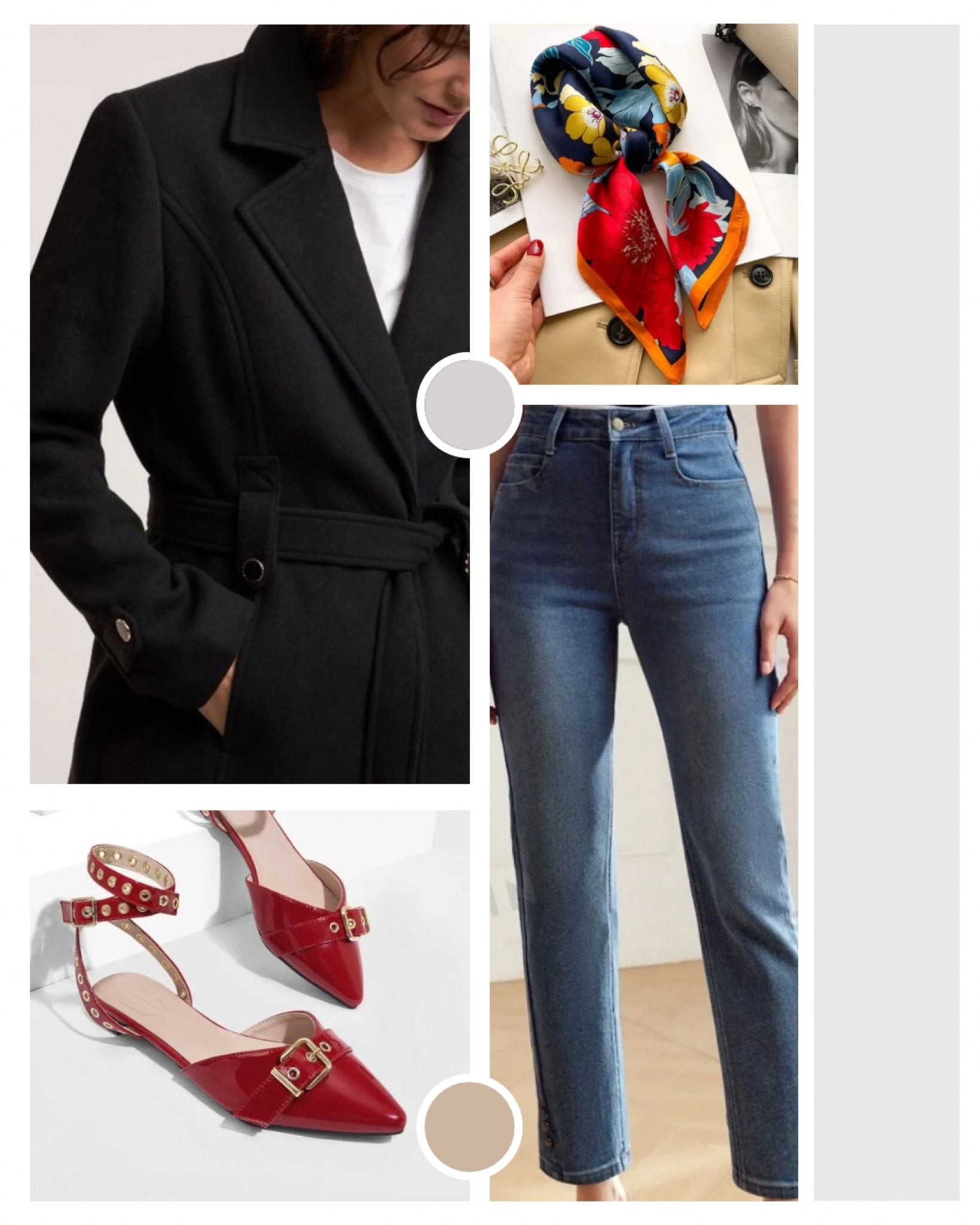 Esse look combina o clássico e o ousado de uma forma que eu amo! Um casaco preto elegante é sempre uma boa pedida para os dias mais frios, enquanto o jeans reto traz um toque despojado. O charme fica por conta das sapatilhas vermelhas de bico fino com detalhes de fivela, que adicionam um ponto de cor e sofisticação. E, claro, um lenço colorido para dar aquele toque final cheio de personalidade. Qual é a sua peça favorita desse look? 

😍👠 #Estilo #Moda #SHEIN #OOTD #FashionInspo  #Renner #LookDoDia

#LTKstyletip #LTKbrasil #LTKshoes