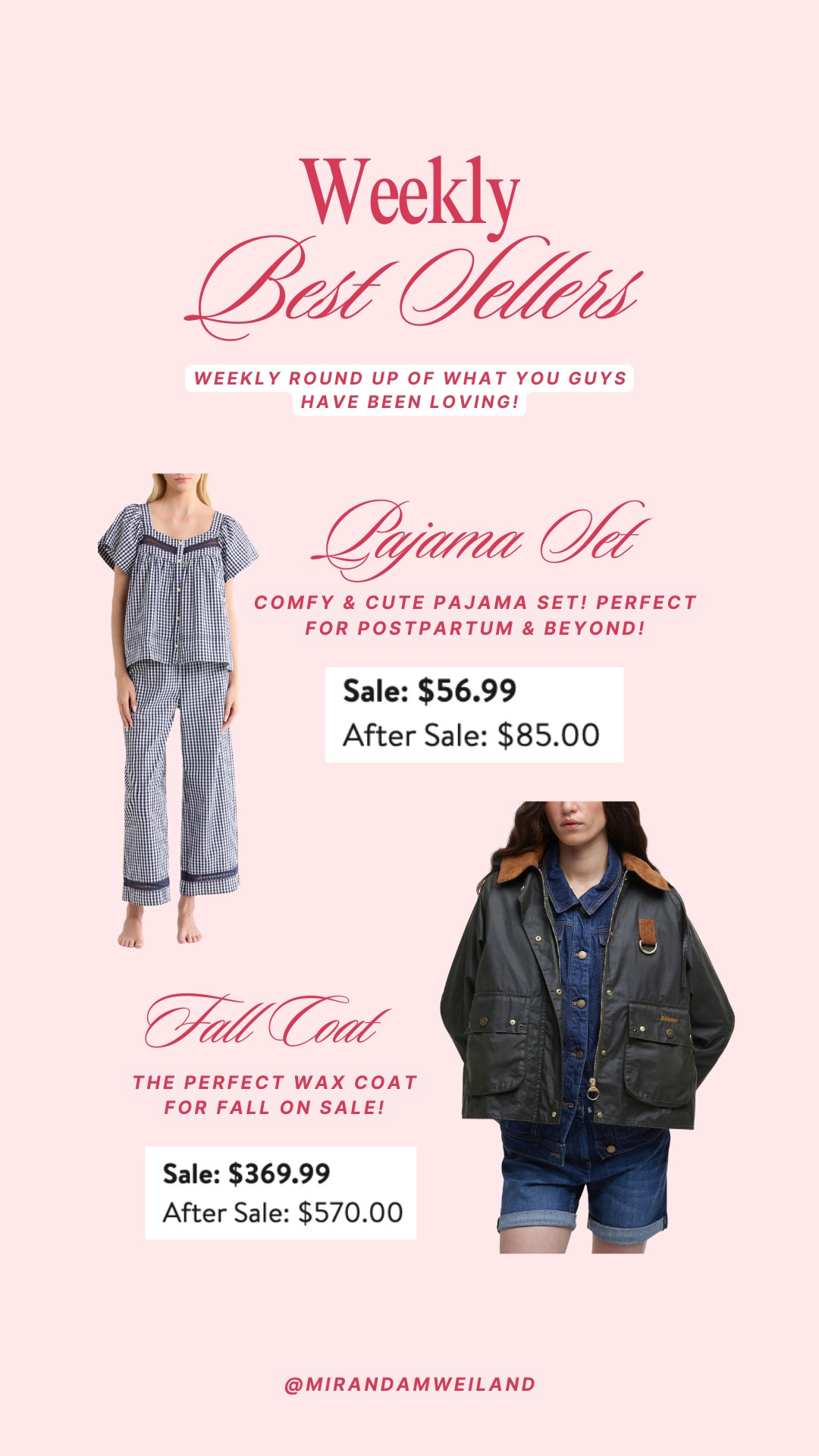 Weekly best sellers! The cutest postpartum pajamas, perfect for lounging around the house. Then this great Barbour wax jacket on sale!

#LTKSaleAlert