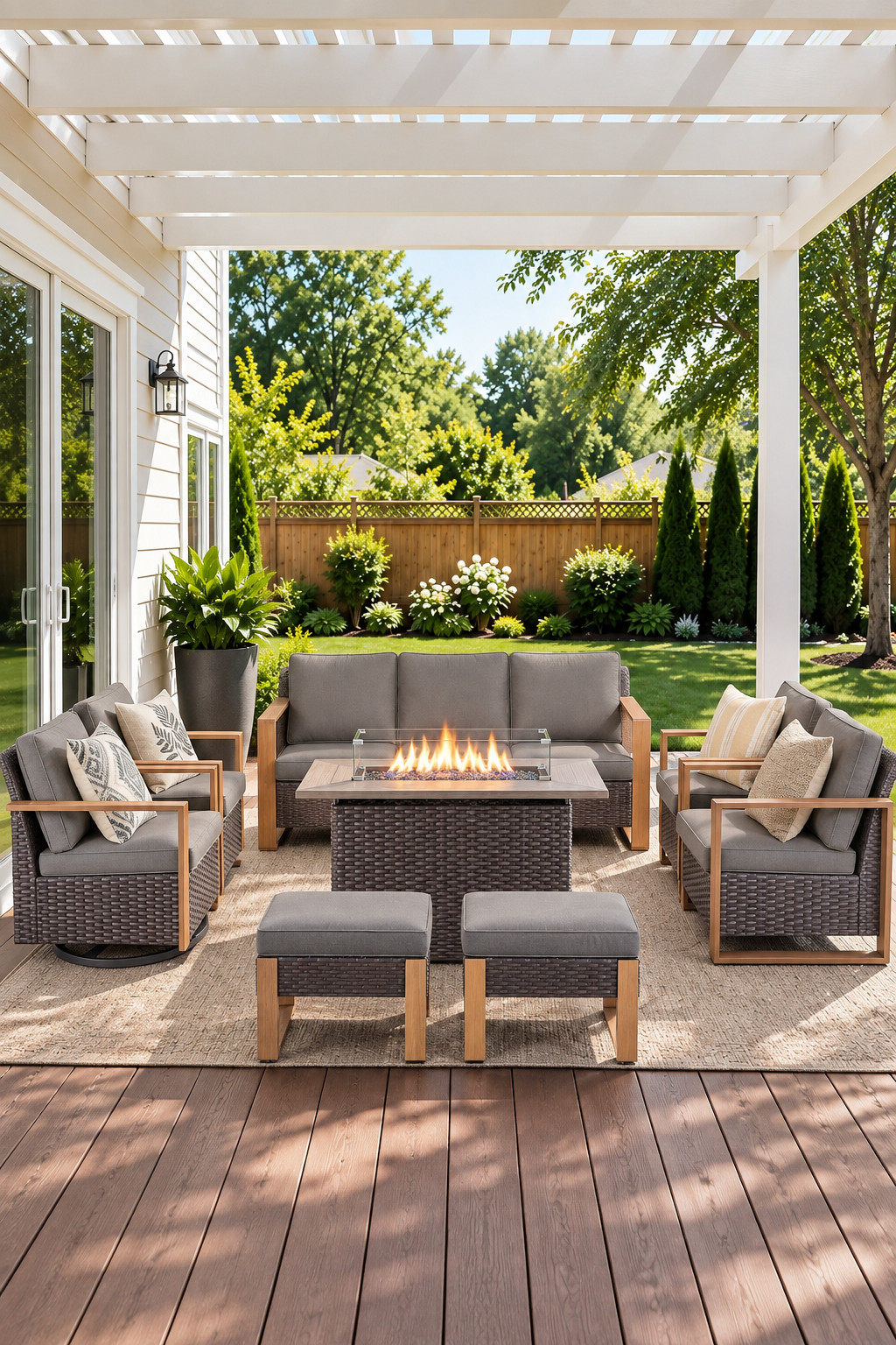 These backyard sets make me want to cancel plans and stay home all weekend 😂 Wayfair’s Big Furniture Sale has outdoor conversation sets with fire pit tables up to 50% off, and they are seriously perfect for fall nights, football weekends, and casual hosting. #WayfairFinds #OutdoorConversationSet #PatioFurniture #FirePitTable #FallBackyard #OutdoorLiving #CozyPatio #BackyardHosting #FallEntertaining #PatioIdeas #FurnitureSale #WayfairSale #HomeFinds #OutdoorFurniture #UpTo50Off 

 #LTKSeasonal #LTKHome #LTKSaleAlert