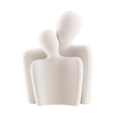 Danya B. Hans Cream Abstract Nesting Two Piece Couple Decorative Accent Matte Ceramic Sculpture Figure Set | Target
