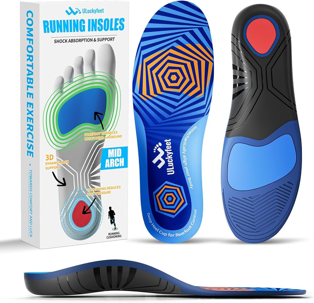 Running Insoles for Men Women & Plantar Fasciitis Relief Shoe Insoles,Extra Shock Absorption Boos... | Amazon (US)