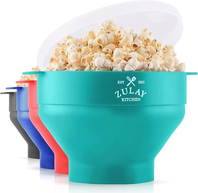 Zulay Kitchen Large Microwave Popcorn Popper Collapsible, BPA Free Silicone Popcorn Popper Microw... | Amazon (US)