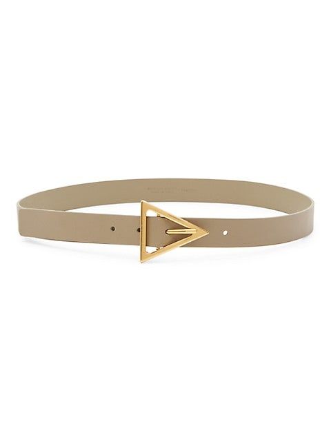 Triangle-Buckle Leather Belt | Saks Fifth Avenue