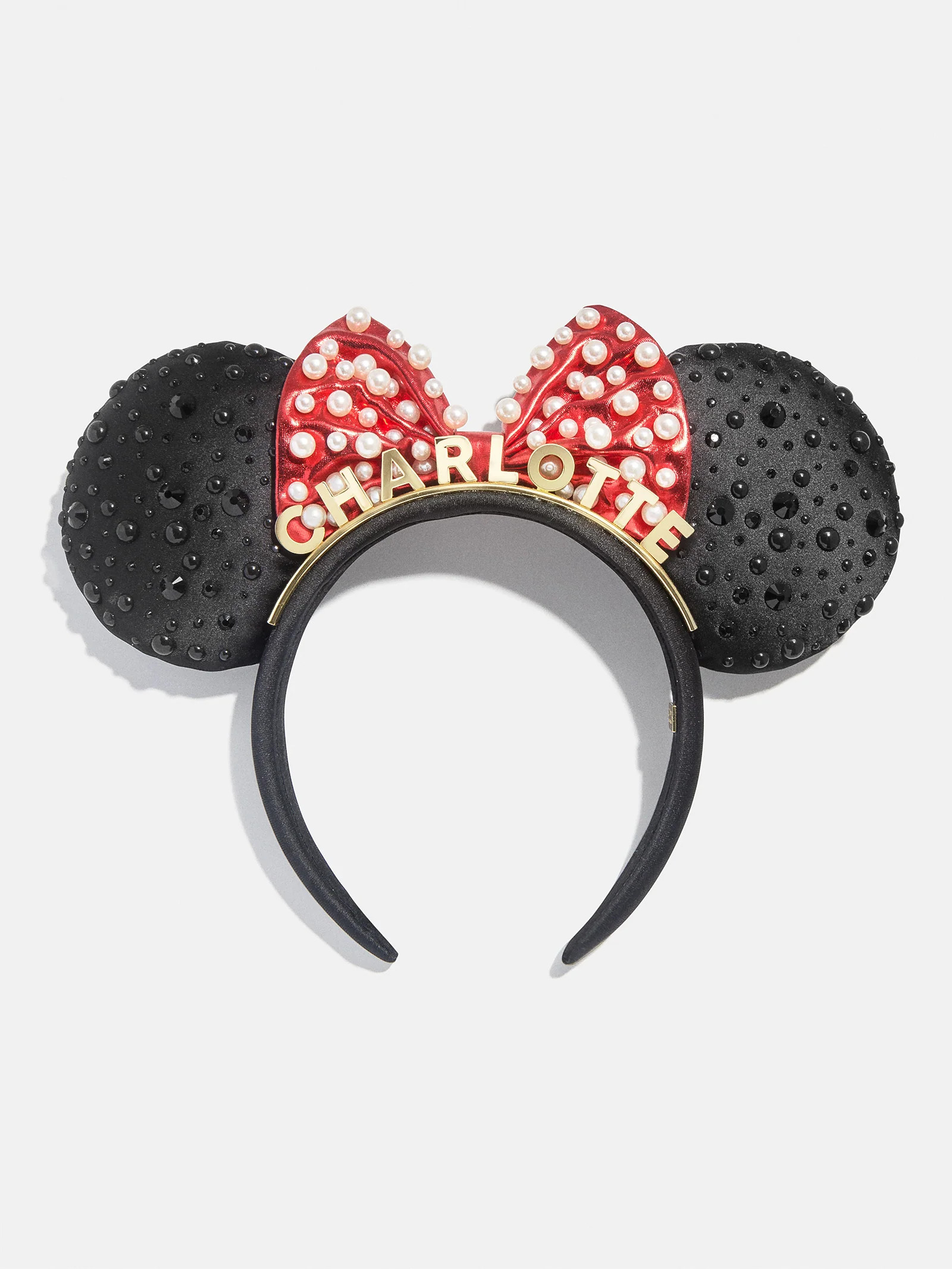 Disney Minnie Mouse Custom Ears Headband - Custom Black/Red Minnie Mouse Ears | BaubleBar