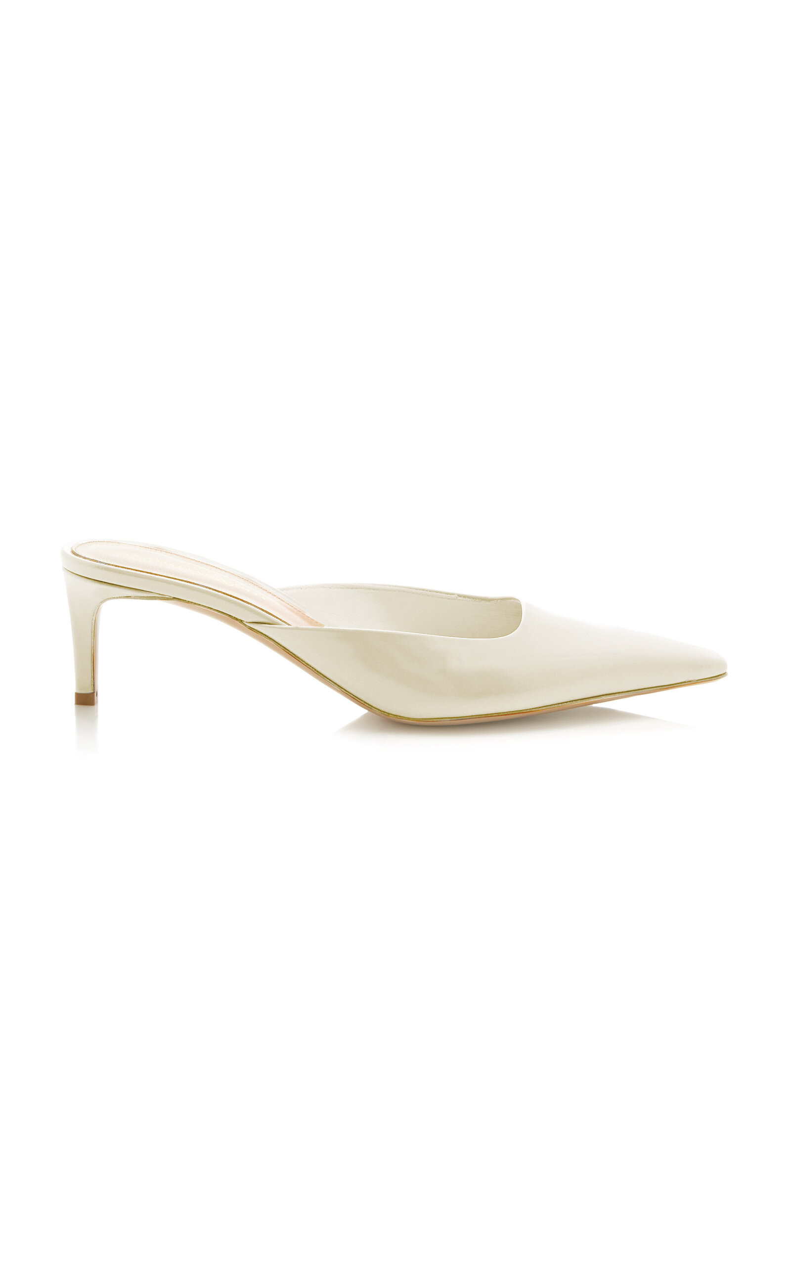 Gianvito Rossi - Leather Mules - Ivory - IT 36 - Moda Operandi | Moda Operandi (Global)