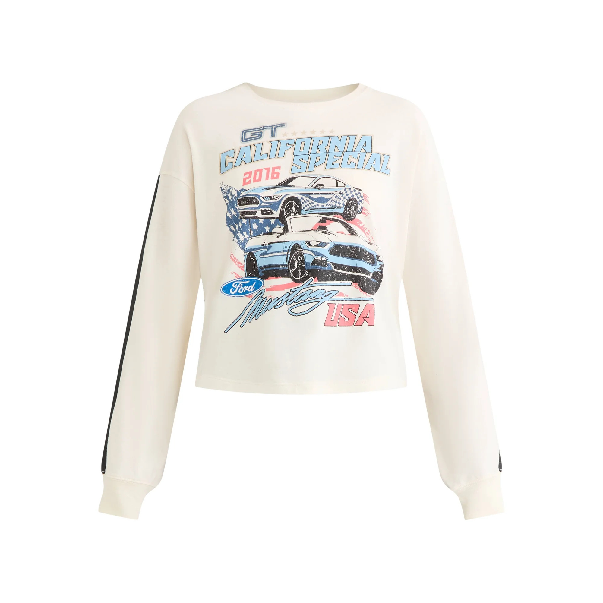 Ford Mustang Women's Graphic Tee with Long Sleeves, Sizes XXS-XXL | Walmart (US)