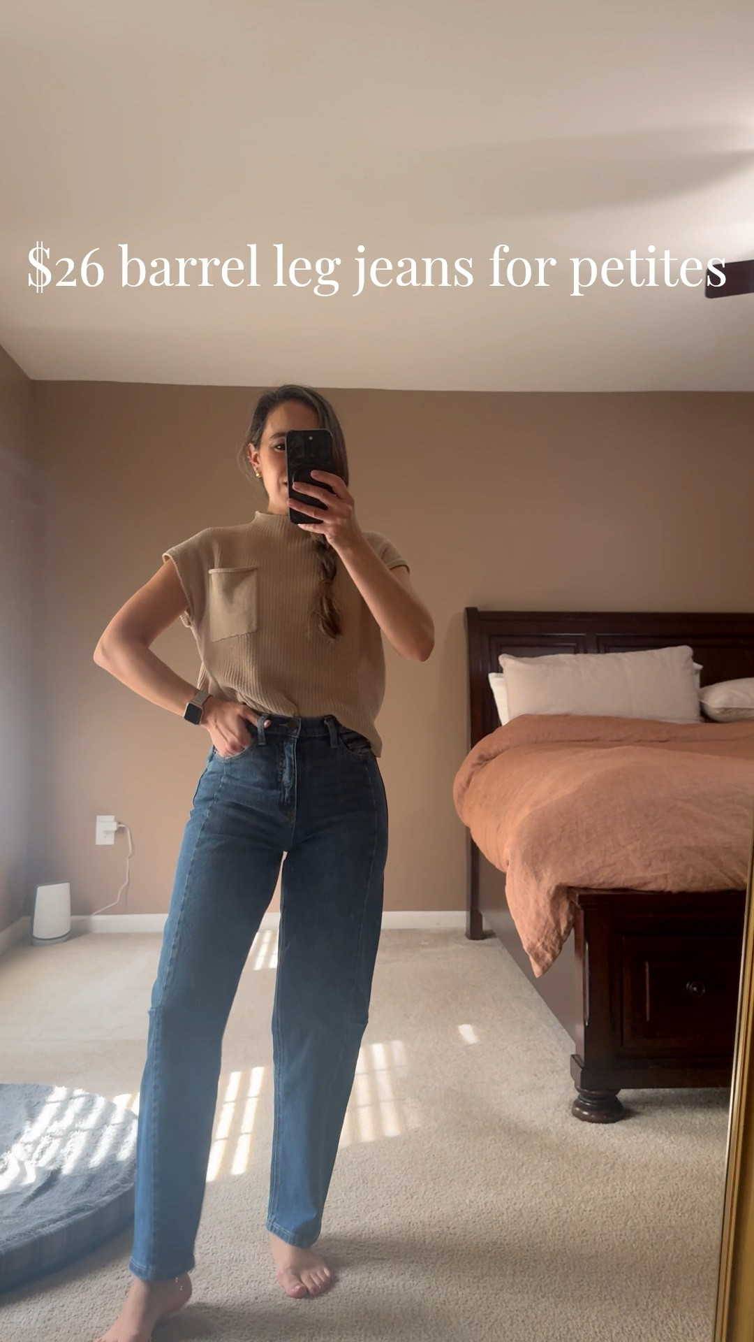 $26 barrel leg jeans for petites 
Walmart find 
Size 0 (5’3” fo reference no hemming needed!)

Spring look


#LTKootd #LTKPetite #LTKmomlife