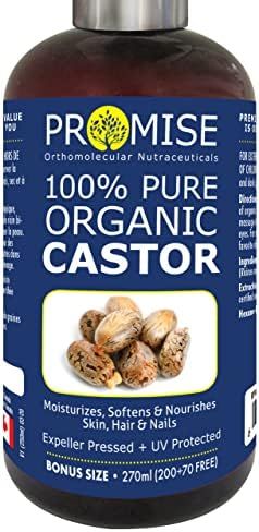 Promise 100% Pure Certified Organic Castor Oil 270 ml, For Hair, Beard, Moisturizes, Softens, Nou... | Amazon (CA)