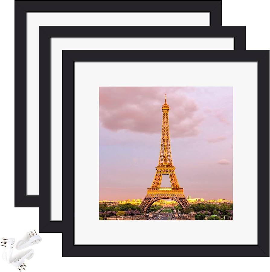 upsimples 12x12 Picture Frame Made of High Definition Glass, Display Pictures 8x8 with Mat or 12x... | Amazon (US)