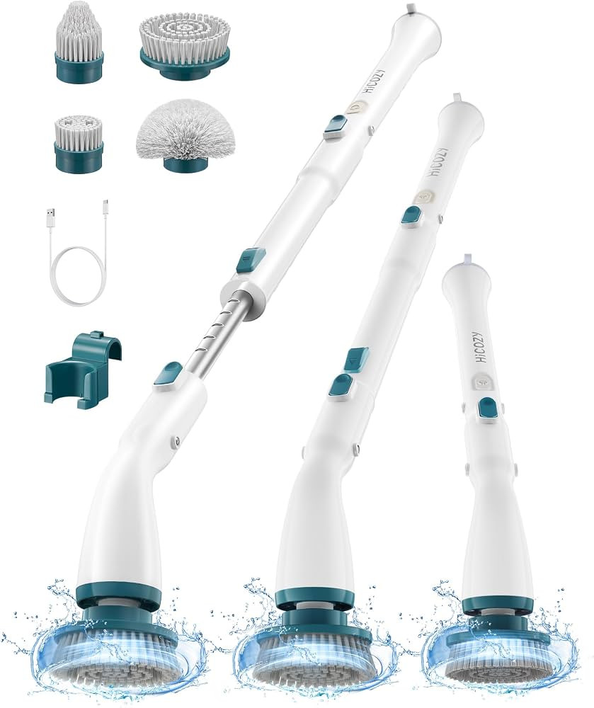 HiCOZY Electric Spin Scrubber HS1, Cordless Shower Scrubber for Cleaning with 4 Replaceable Brush... | Amazon (US)
