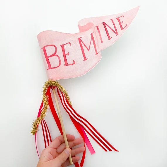Be Mine Pennant Flag  Valentine's Day Party Pennant  | Etsy | Etsy (US)