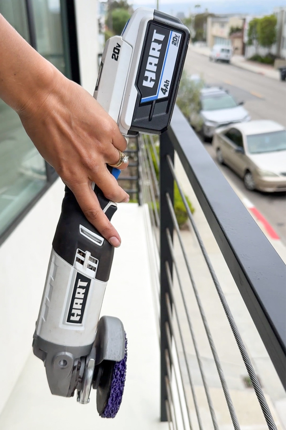 Harttools Angle Grinder works great for cutting or grinding stone as well as sanding down rusty railings! 

#LTKhome #LTKFind