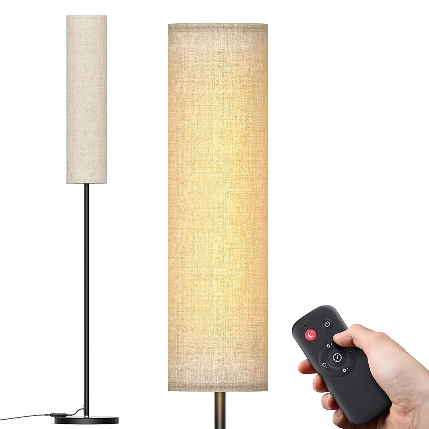 dodocool 65" LED Floor Lamp for Living Room with Fabric Lamp Shade 2800K-7000K and Remote & Touch... | Walmart (US)