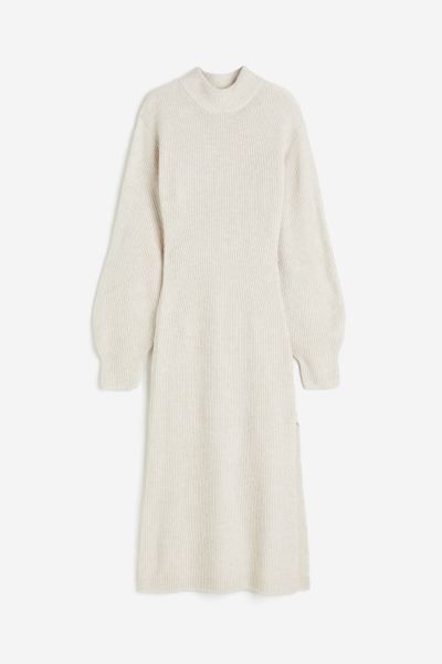 Balloon-sleeved knitted dress | H&M (UK, MY, IN, SG, PH, TW, HK)