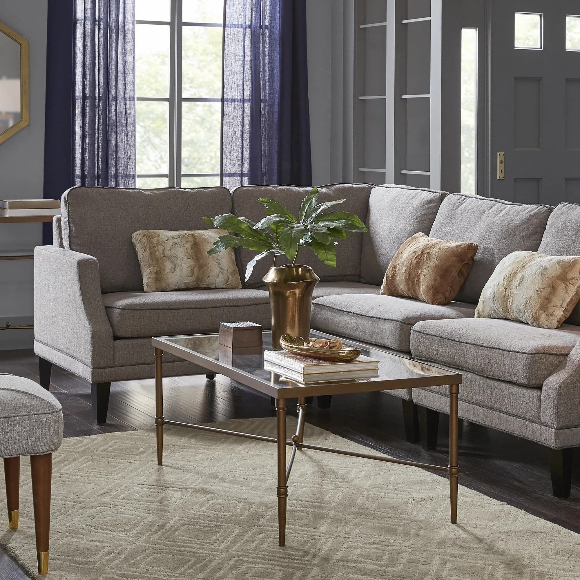 Porter 44" Glass Top Rectangular Coffee Table | Wayfair North America