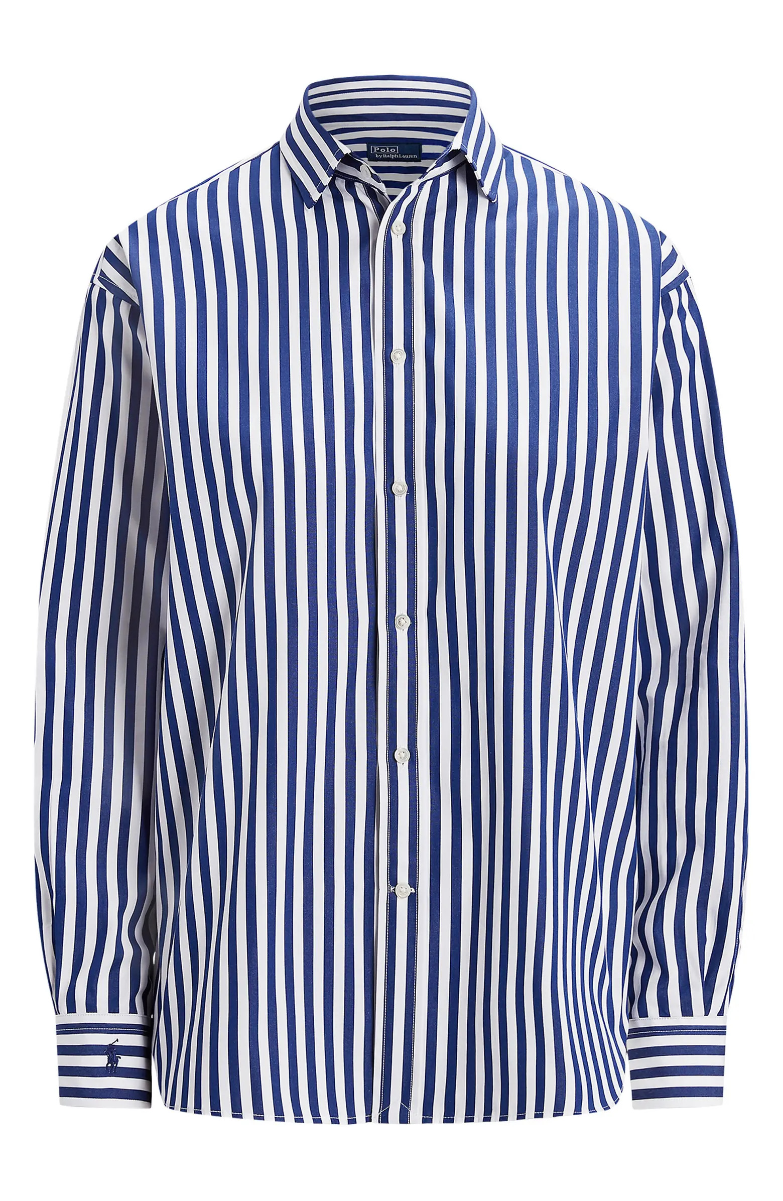 Stripe Relaxed Fit Cotton Button-Up Shirt | Nordstrom