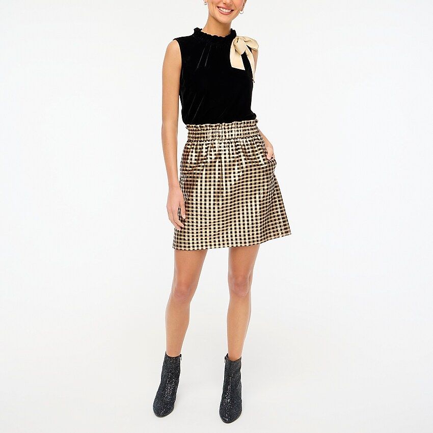 Paper-bag pull-on mini skirt | J.Crew Factory