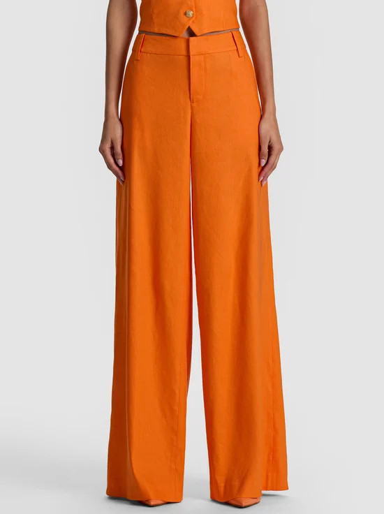 STU LINEN BAGGY PANT | Alice + Olivia