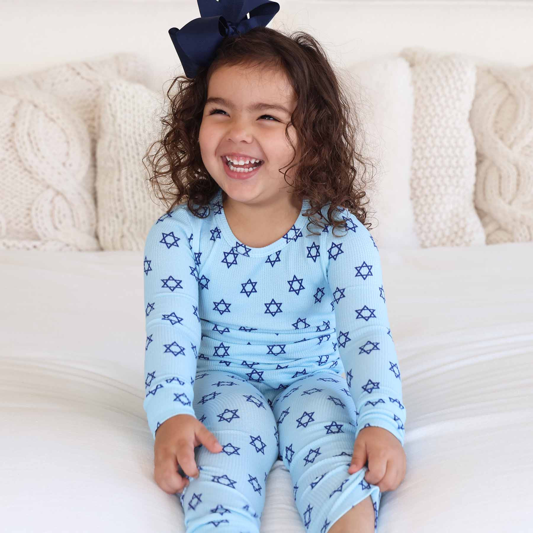 Shalom Snuggles Bamboo Waffle Two Piece Pajama Set | Caden Lane