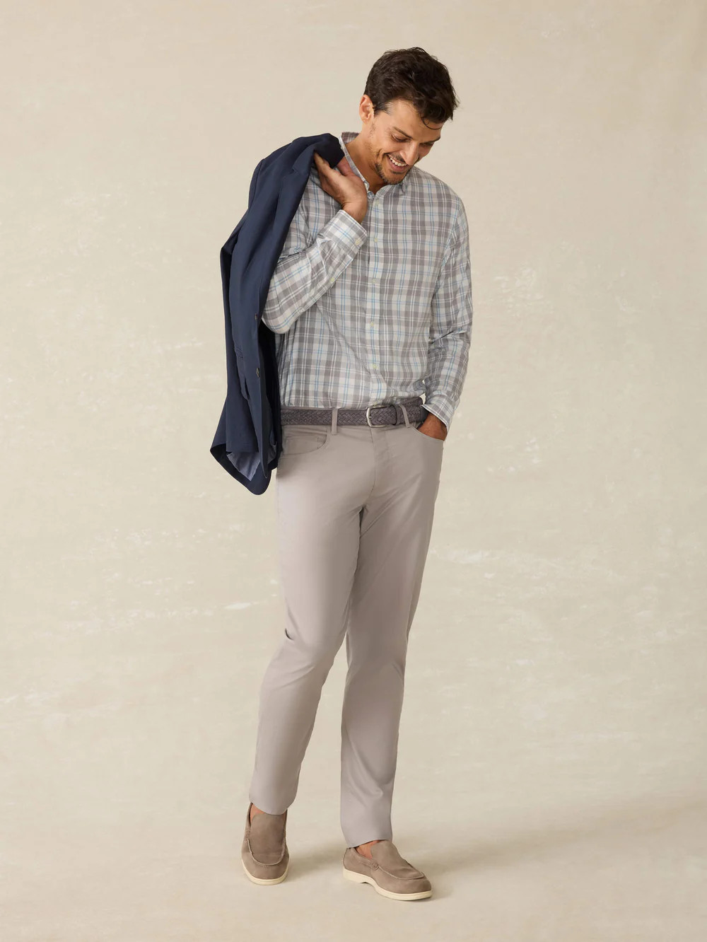 Movement™ Shirt - Grey Cream Plaid | Faherty