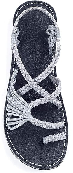 Flat Sandals for Women Palm Leaf | Amazon (US)