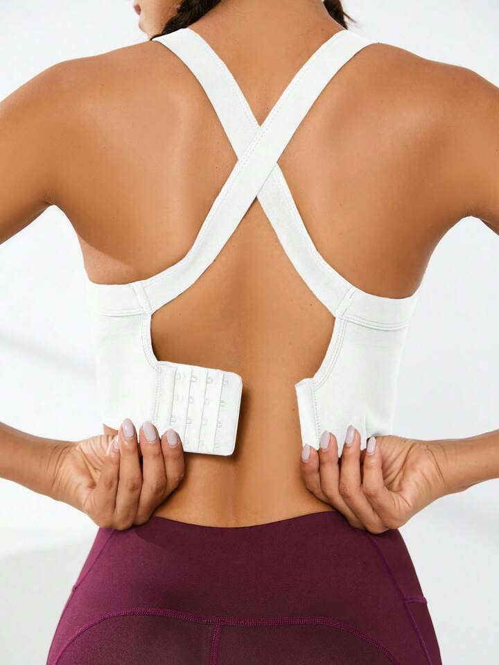 Yoga Basic Seamless Criss Cross Back Sports Tank Top | SHEIN