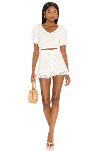 AMUSE SOCIETY Alex Woven Short in White from Revolve.com | Revolve Clothing (Global)