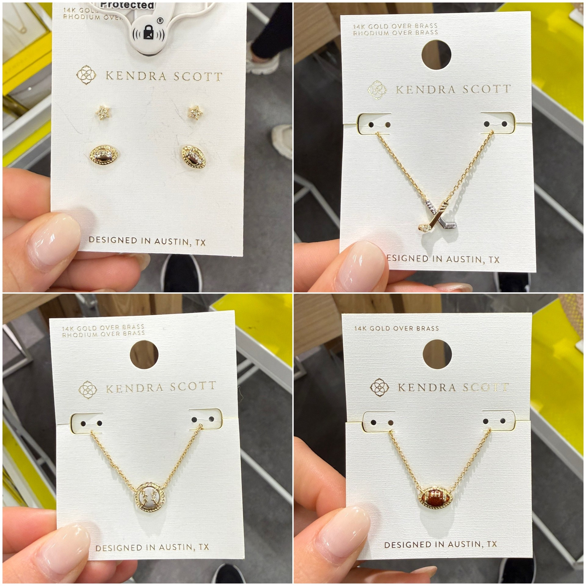 Sports necklaces 
Kendra Scott with target 
Gifting ideas