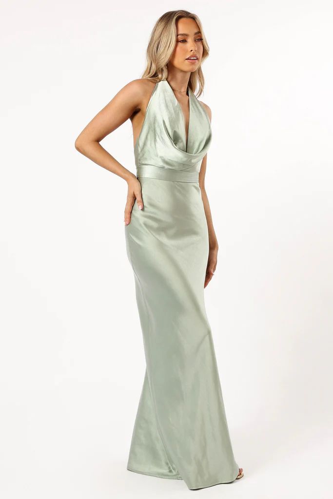 Lynda Halterneck Maxi Dress - Sage | Petal & Pup (US)