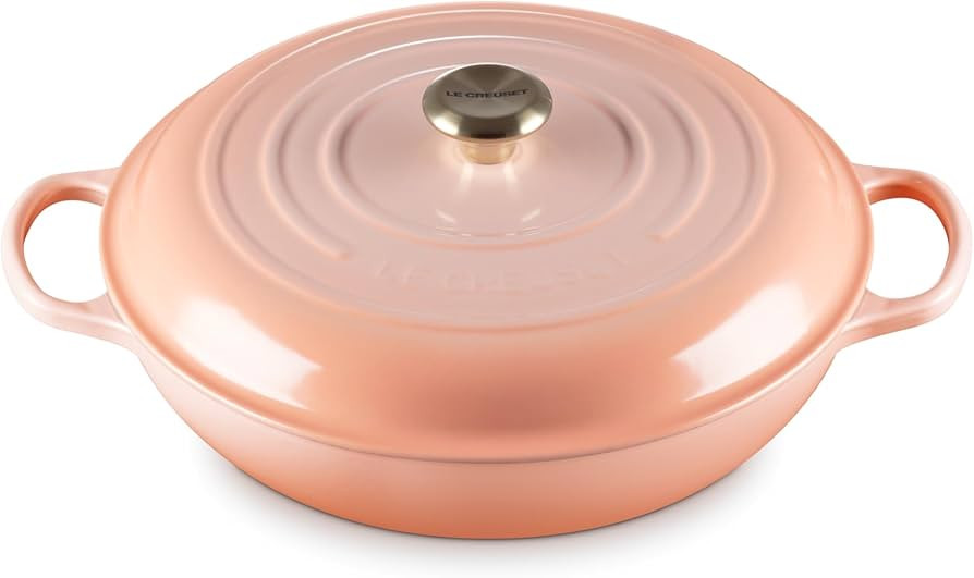 Le Creuset Enameled Cast Iron Signature Round Braiser, 5qt., Peche | Amazon (US)