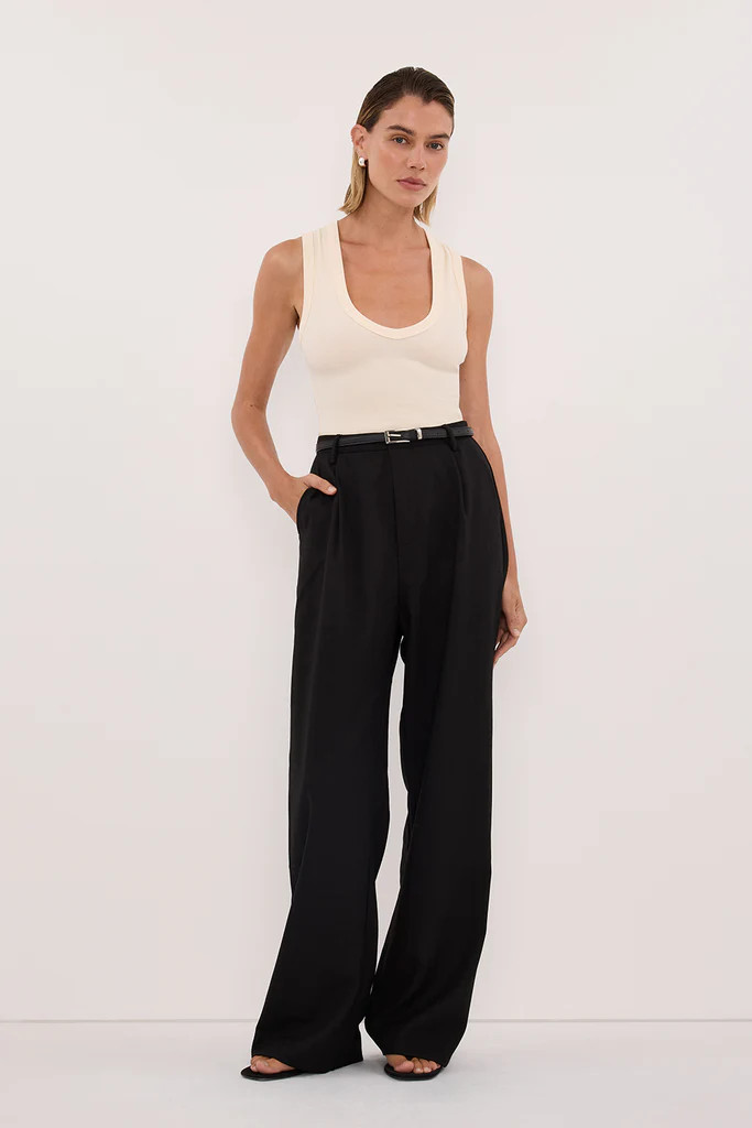 YASMIN SANDSTONE SLEEVELESS KNIT TANK | DISSH