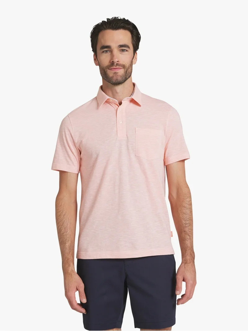 Chaps Men's and Big Men's Harbor Side Slub Short Sleeve Polo Shirt, Sizes S-3XL | Walmart (US)